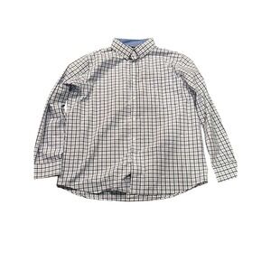 Classic Collection Mens Plaid Button Down Shirt Regular Fit XL Blue White
